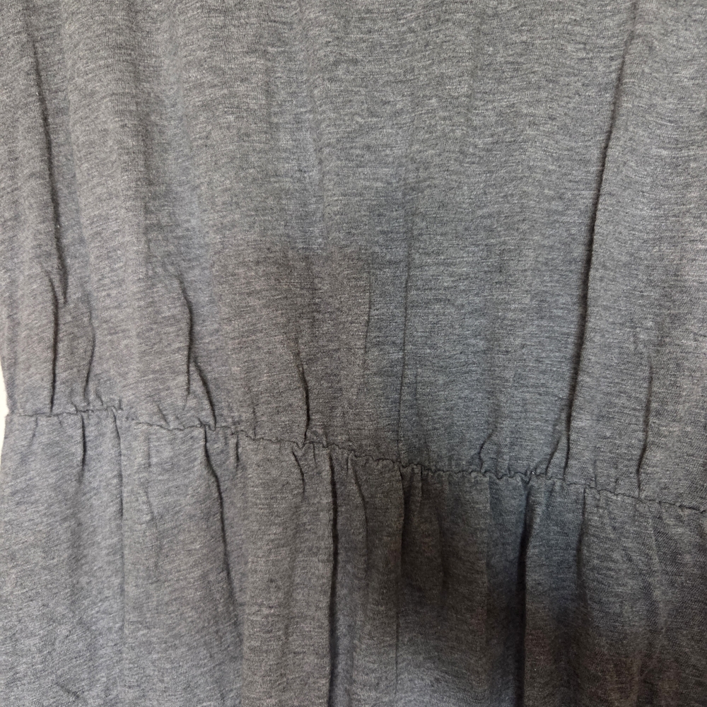 Old Navy Gray Sheath Midi Dress Short Sleeve Crew Neck - Picture 3 of 8